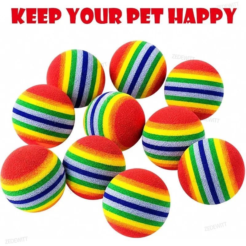 Interactive Soft Foam Cat Toy Ball - Quiet Indoor Kitten Chase & Play