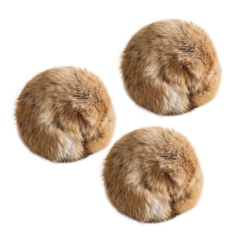 Rabbit Fur Catnip Ball - Interactive Plush Cat Toy (8 cm / 3.1 in) - 1/2/3/6 Pack