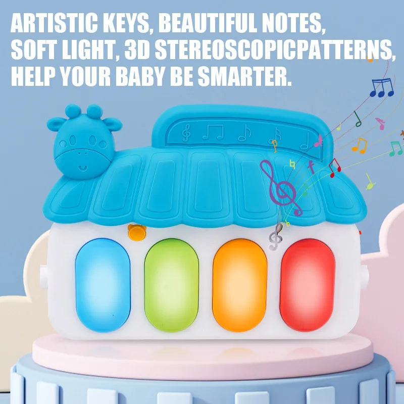 Baby Activity Gym Play Mat with Piano Keyboard 76 x 58 x 42 cm (30 x 23 x 16.5 in) – Musical Infant Play Gym for Newborns 0–36 Months