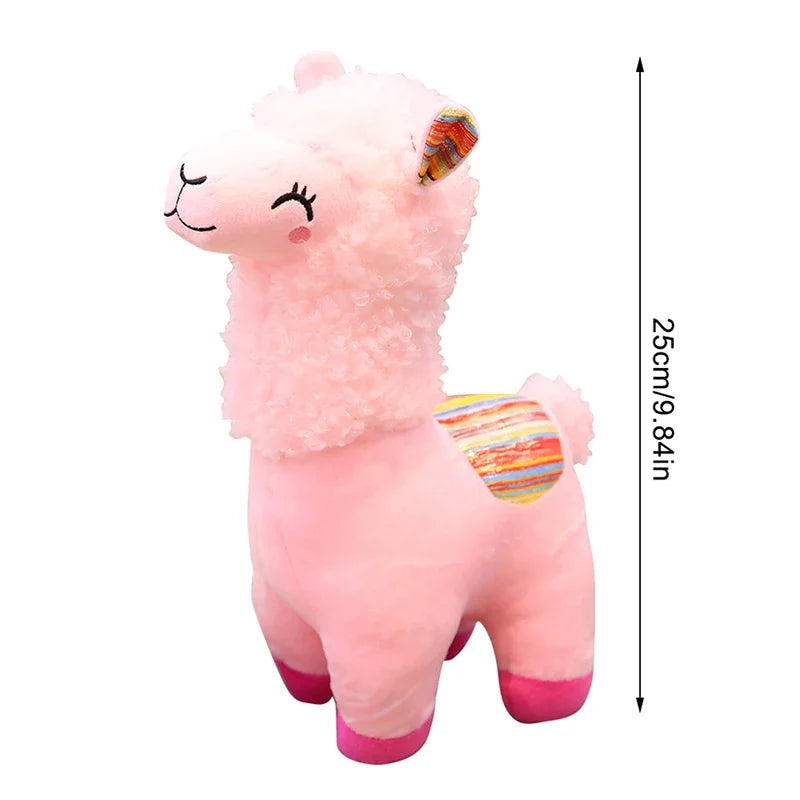 25cm (9.8 in) Smile Alpaca Llama Plush Toy - Soft Stuffed Animal Throw Pillow for Kids and Home Decor