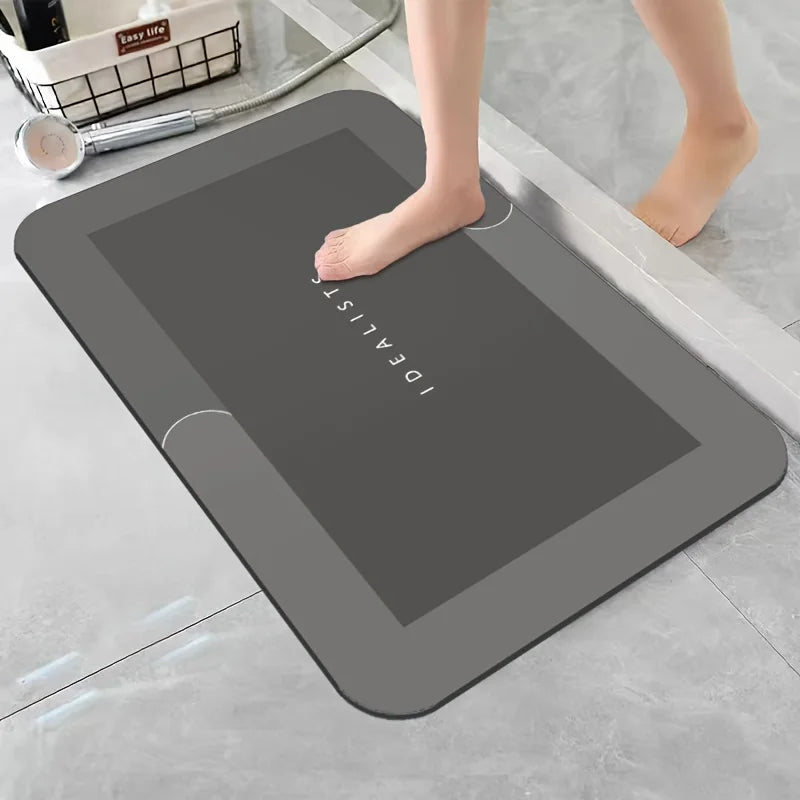 Diatomaceous Earth Bath Mat – Super Absorbent Quick-Dry Non-Slip Floor Mat for Bathroom, Shower, Kitchen, Bedroom & RV (40×60 cm / 50×80 cm | 15.7×23.6 in / 19.7×31.5 in)