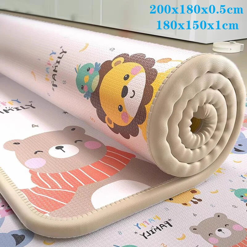 Baby Play Mat Foam Crawling Activity Gym Rug – Non-Toxic EPE, Double-Sided, Foldable (Available in 5 Sizes)