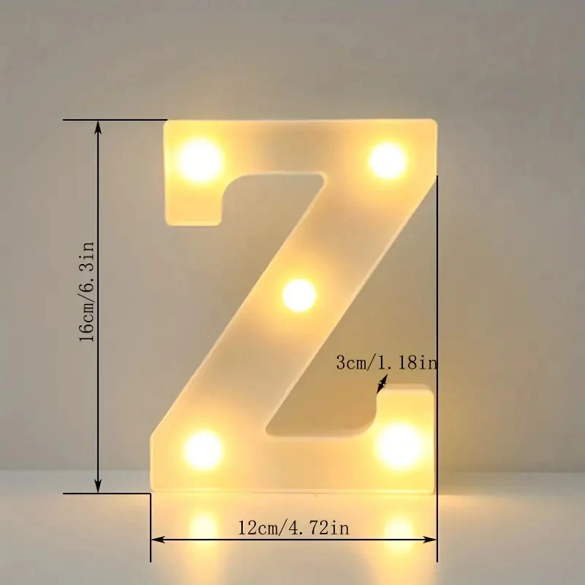 White LED Angel Night Light 6.3in (16 cm) Marquee Sign for Home, Wedding, Party & Christmas Decor