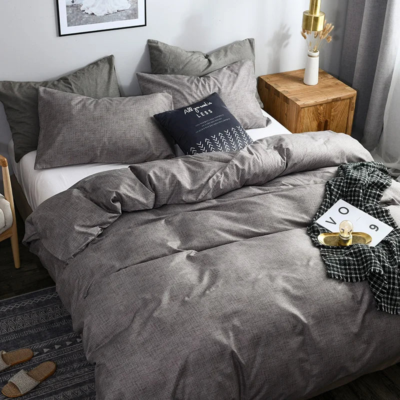 Microfiber Duvet Cover Set – Solid Color 2/3‑Piece Bedding with Pillowcases (Twin/Full/Queen/King/EU)