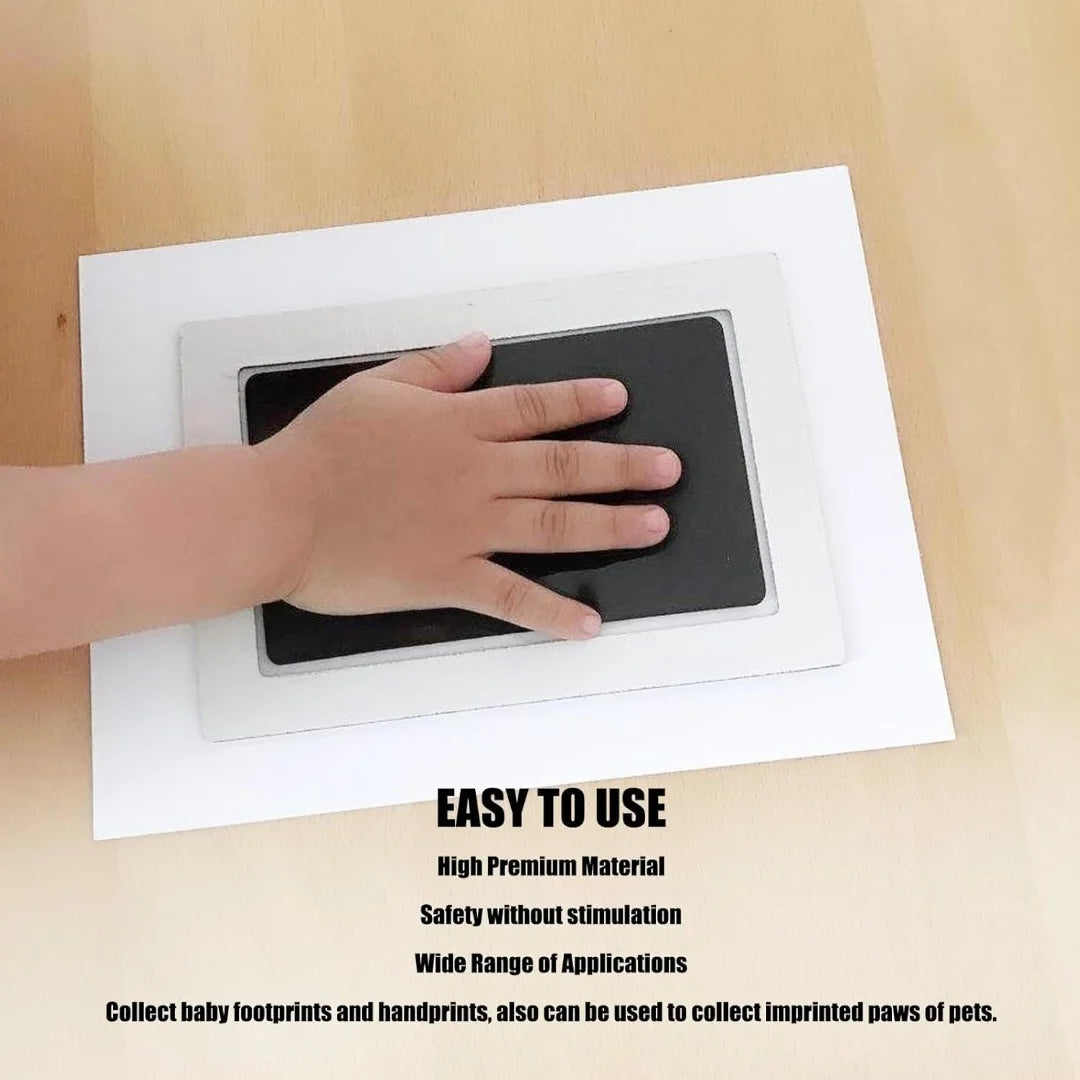 Inkless Baby Handprint and Footprint Keepsake Kit 1 Clean-Touch Ink Pad 2 Imprint Cards for Newborns and Pets