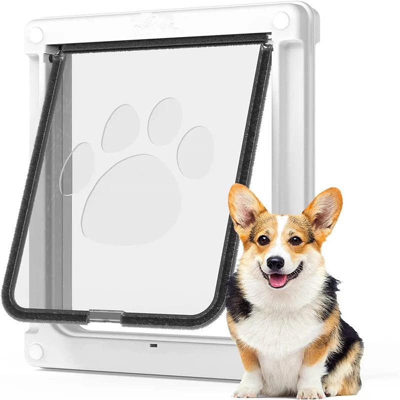 Lockable Pet Door with Privacy Flap – Weatherproof Dog & Cat Door, Easy Install (S 13.8 in x 11.4 in / 35 x 29 cm, L 16.9 in x 14.0 in / 43 x 35.5 cm)