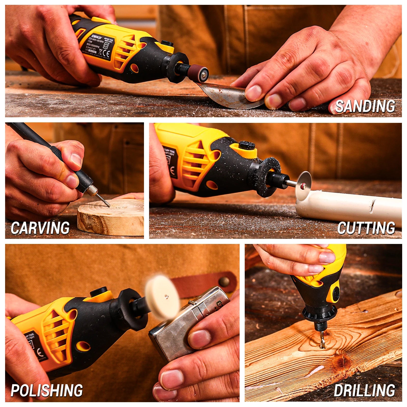 Corded Rotary Tool 220V 170W Mini Handheld Grinder with Flex Shaft, 127-Piece Accessory Kit for Engraving, Polishing & Cutting