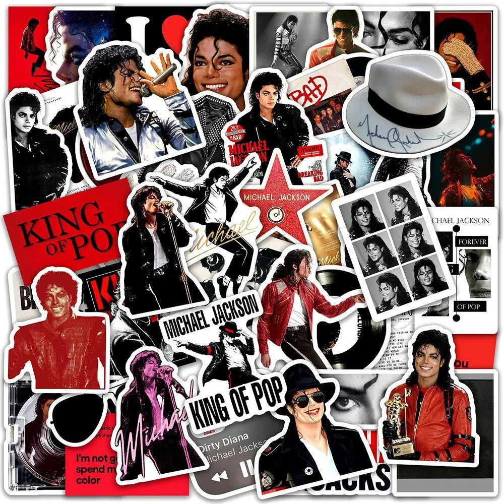 Michael Jackson Rock n Roll Sticker — Personalized Celebrity Decal for Phone, Laptop & Notebook