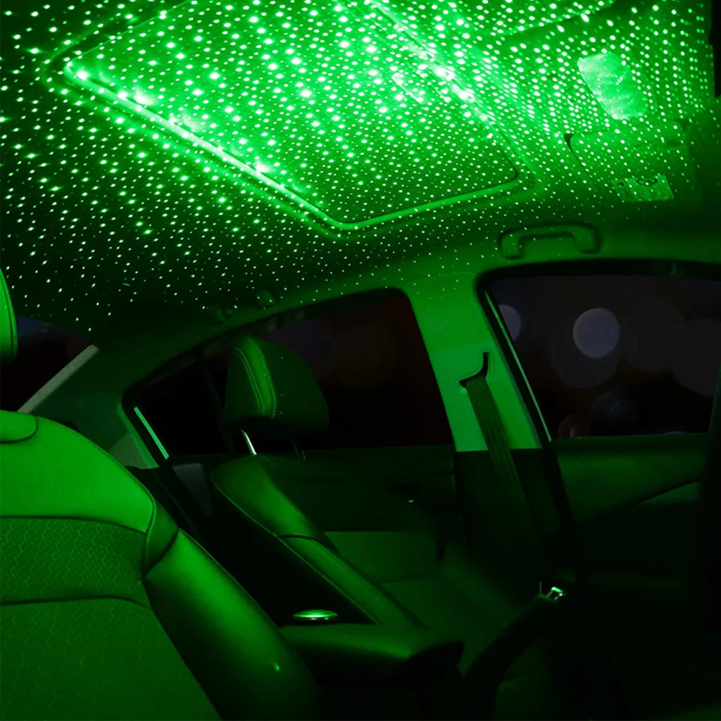 Adjustable LED Car Star Projector Roof Light - USB Romantic Galaxy Atmosphere Night Lamp