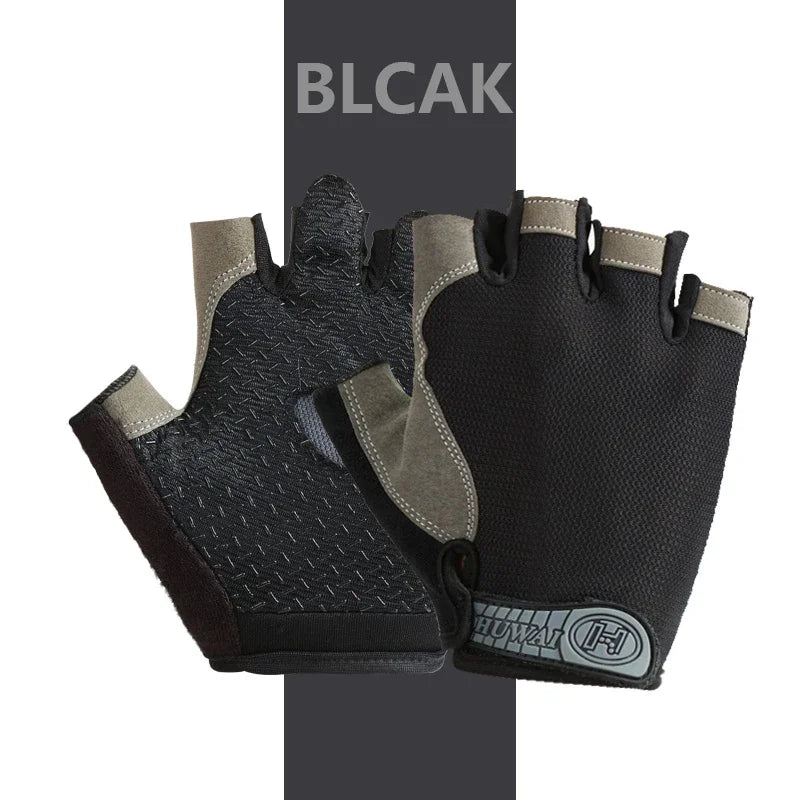 Fingerless Gym Gloves for Men & Women – Anti-Slip Breathable Workout Gloves for Cycling & Weightlifting