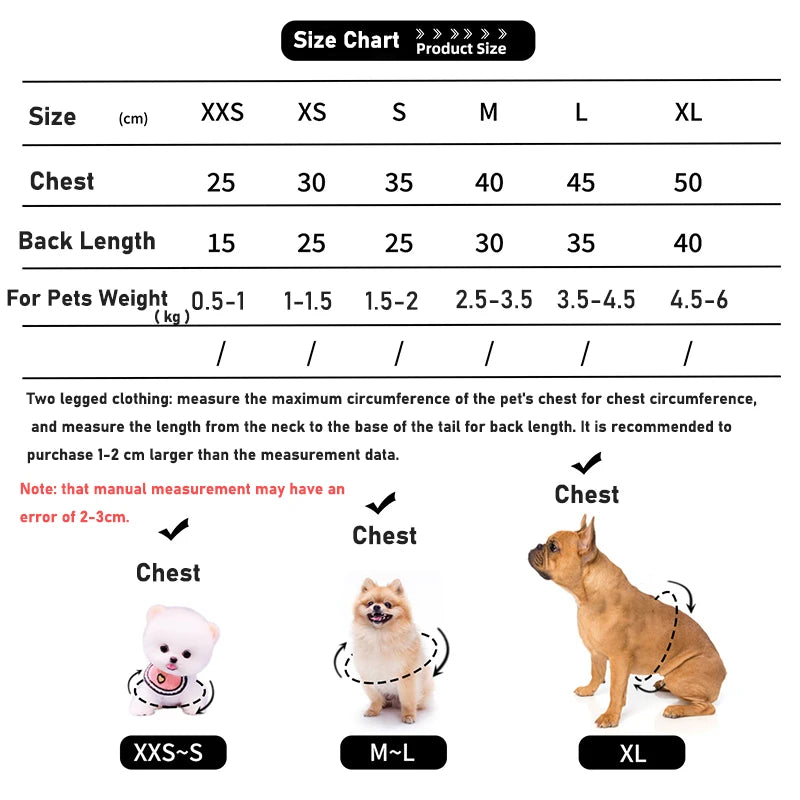 Warm Winter Puffer Vest for Small Dogs & Cats — Soft Fleece Flannel Puppy Sweater (XXS-XL)