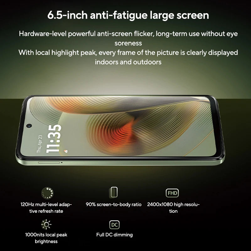 Global ROM 5G Smartphone — 6.5-inch (16.5 cm) 120Hz LCD, 8GB RAM 256GB Storage, 50MP Dual Camera, 5000mAh