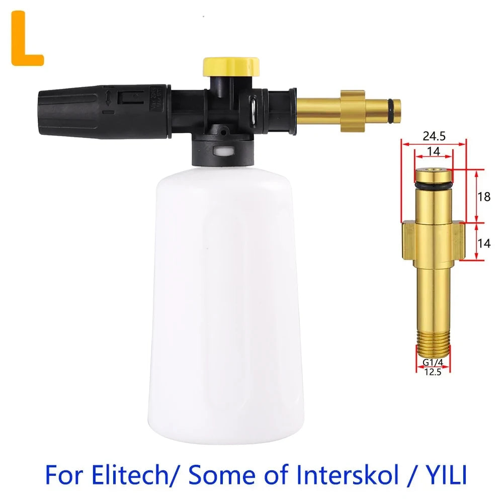 750 ml (25 fl oz) Snow Foam Lance Foam Cannon with Adjustable Sprayer Nozzle for Pressure Washers — Universal Fit