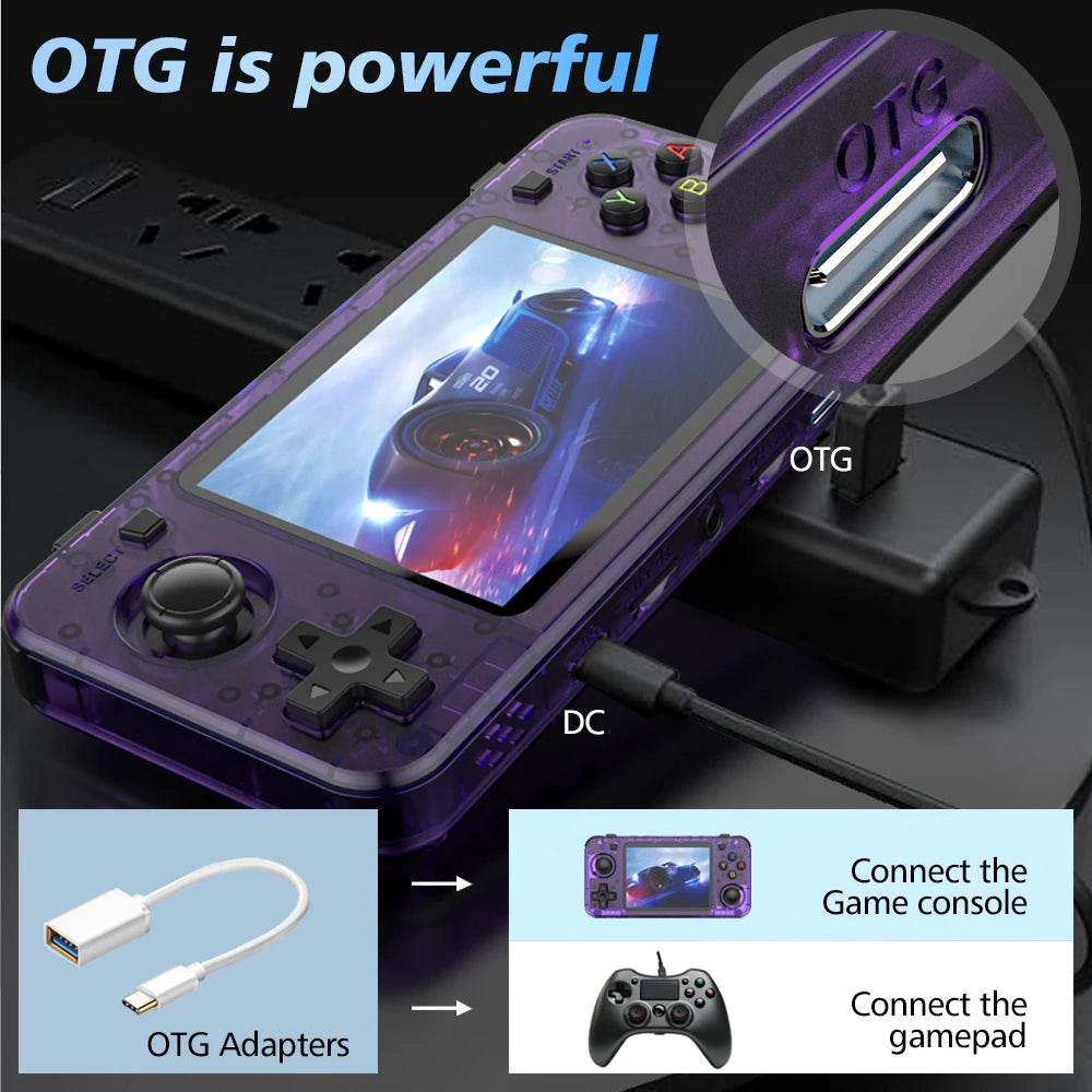 Retro Handheld Gaming Console - Open-Source Linux, 3.5-inch (8.9 cm) IPS Screen, 64GB, 15,000+ Classic Games, Portable