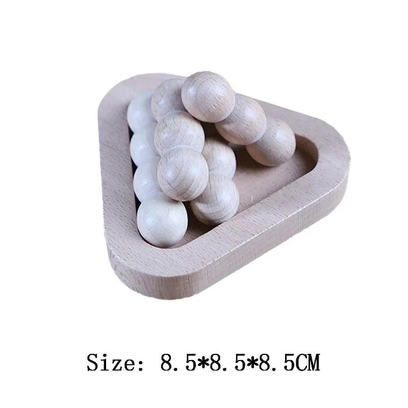 Wooden Lu Ban Brain Teaser 3D Puzzle – Educational Logic Game for Kids & Adults