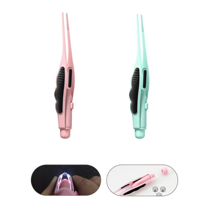 LED Earwax Tweezers – Stainless Steel Ear Cleaner Earpick with Light for Babies, Kids & Adults