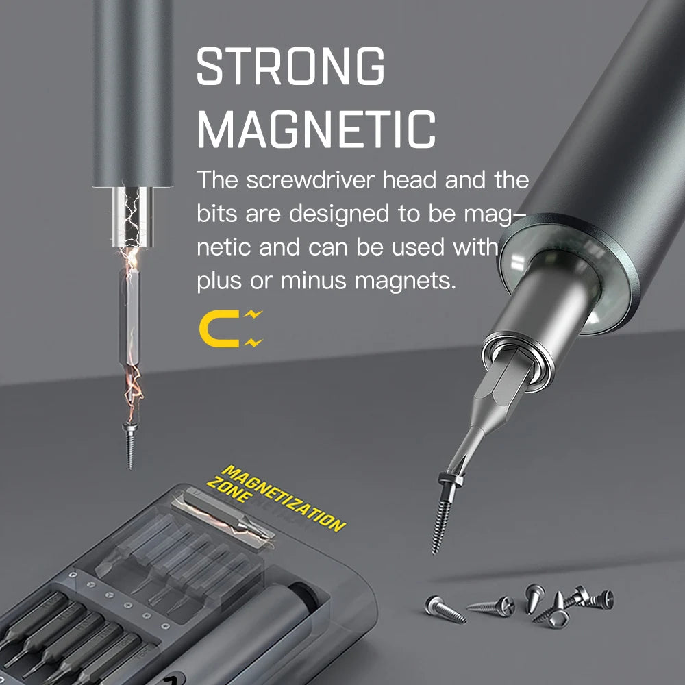 51-in-1 Mini Rechargeable Electric Screwdriver Set — Precision Cordless Magnetic Repair Kit for Phones, Laptops & Electronics