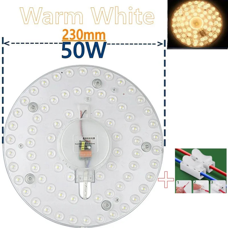 LED Round Panel Ceiling Light - Slim Circular Flush Mount, 12W 18W 24W 36W 50W, 220–240V