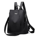 Lightweight Waterproof Nylon Women's Backpack - Large Capacity, Detachable Shoulder Strap, Solid Color Multi-Functional Bag