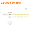 LED COB Touch Dimmable Light Strip for Acoustic Panels Wall Background Lamp Under-Cabinet Shelf Bedroom Night Light
