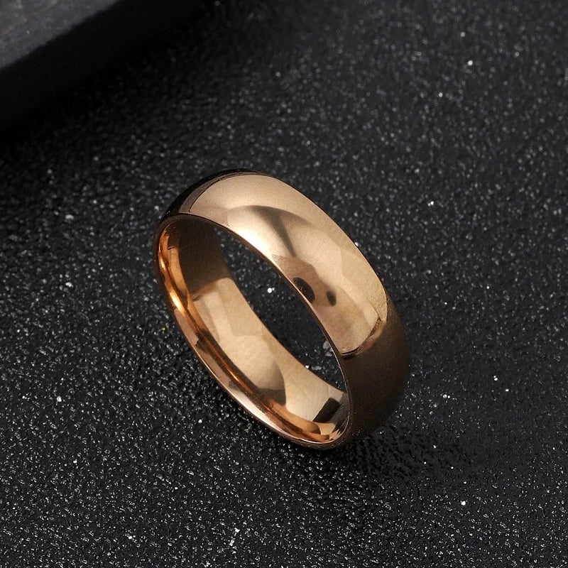 2mm (0.08 in) Rose Gold Stainless Steel Thin Band - Minimal Stackable Women's Wedding Ring Gift