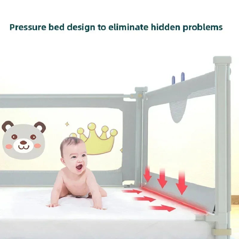 Baby & Toddler Bed Rail Anti-Fall Safety Guard - Side Bed Barrier Fits 1.5-2.2 m (59-87 in)