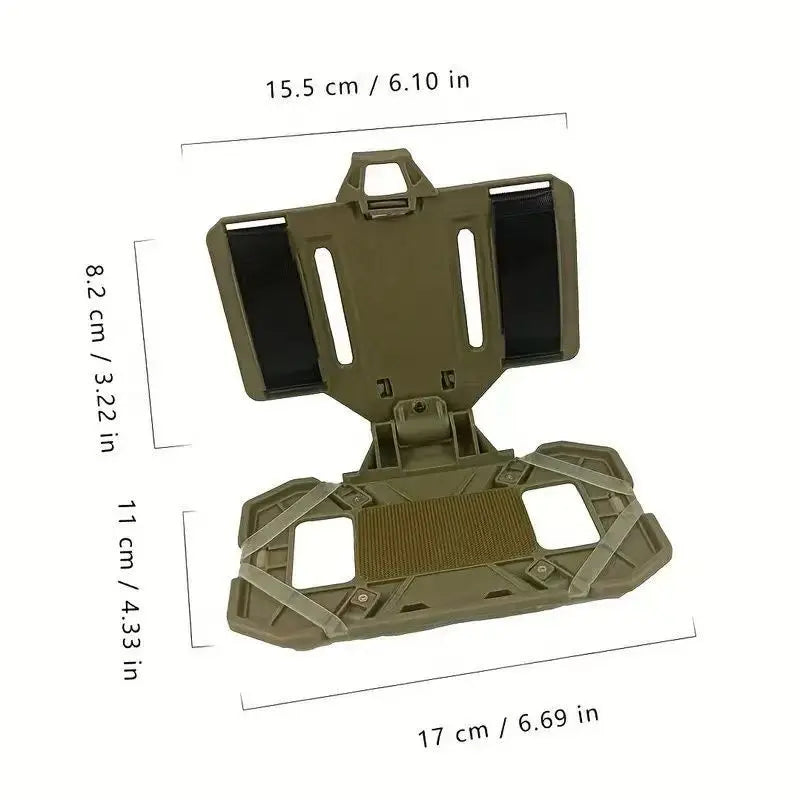 Foldable Tactical Phone Chest Mount MOLLE Admin Panel Navigation Board Organizer for Hunting Vests & Backpacks