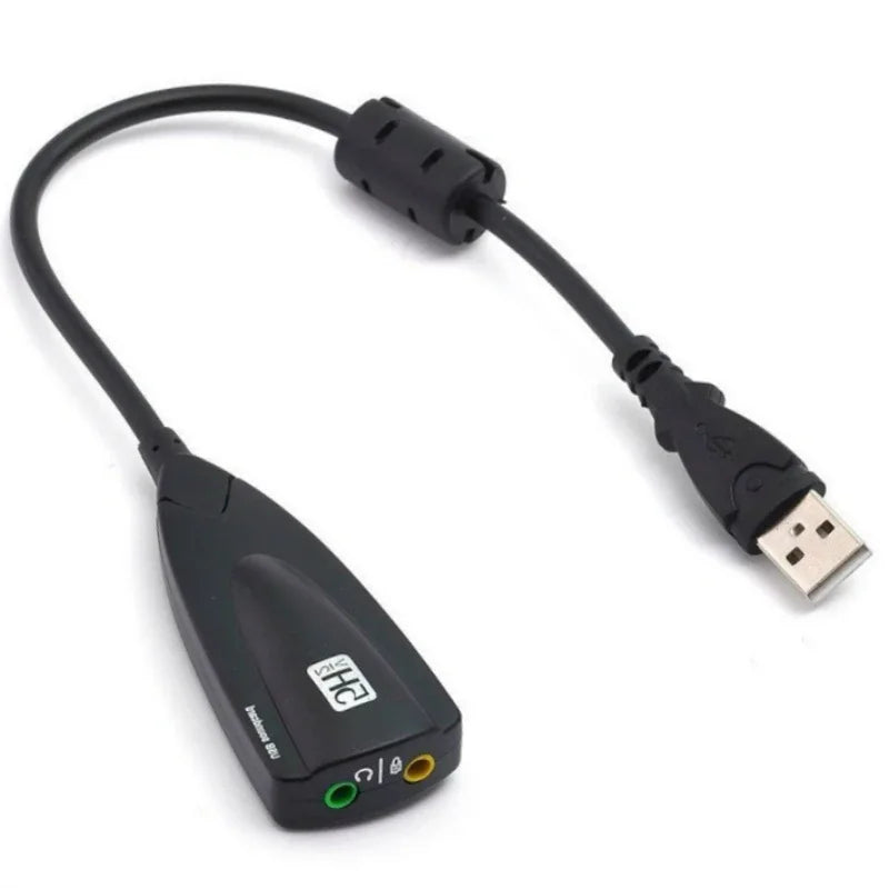 USB 7.1 External Sound Card – Virtual 7.1 Audio Adapter for PC Gaming, Plug-and-Play