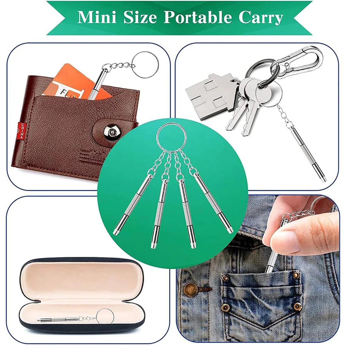 Mini 3-in-1 Precision Screwdriver Set for Eyeglasses & Watches — 1/2/10 Pack Portable Repair Tool