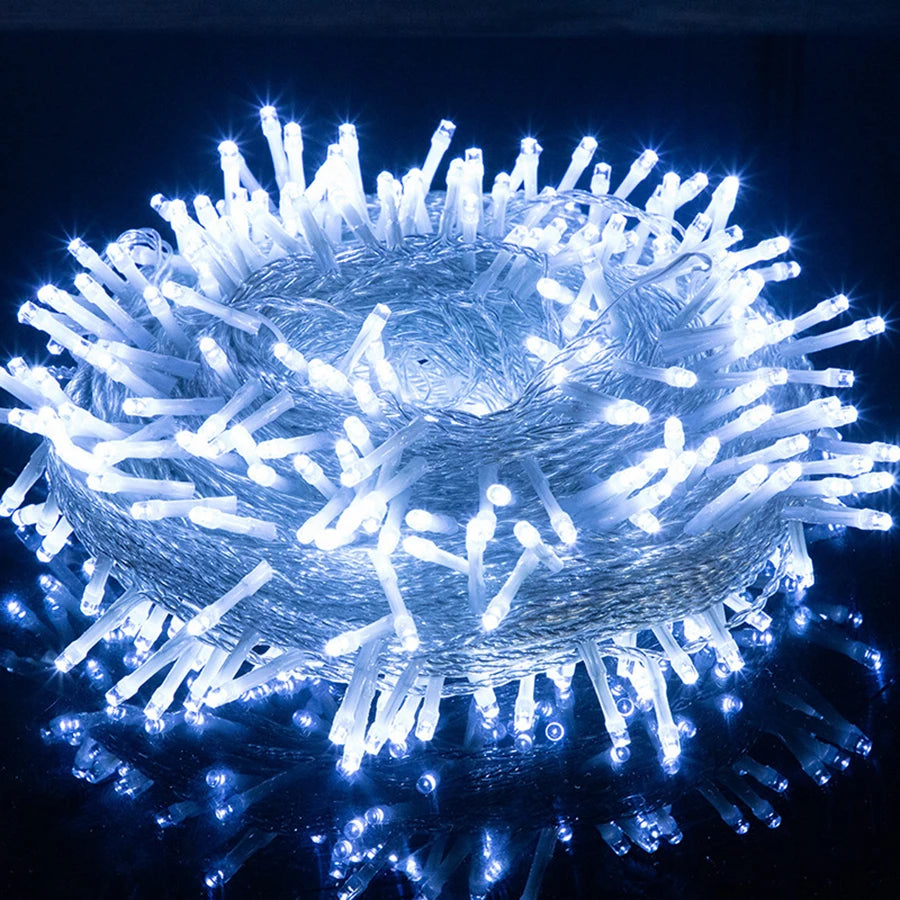 100m (328 ft) LED Fairy String Lights — 800 LEDs Warm White Garland for Home, Party & Garden Decoration