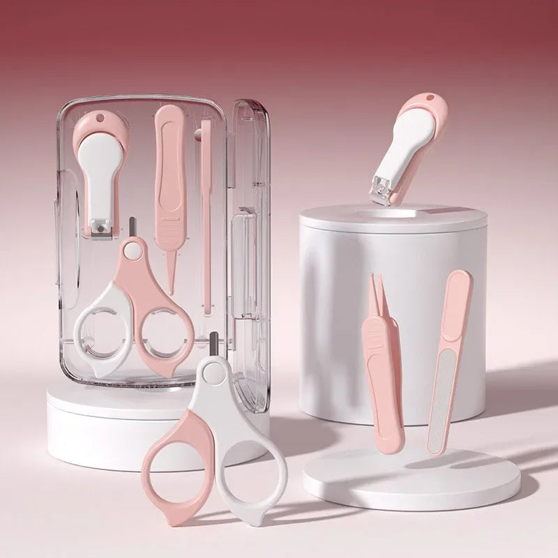 Newborn & Infant Nail Care Kit – Safe Nail Scissors, Clippers & Tweezers with Portable Case