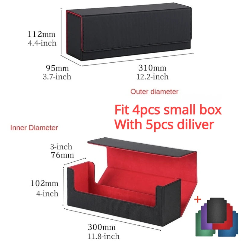 Deck Card Storage Box for 100+ Cards – Playing Card Carrying Case for Trading & Baseball Cards, Portable Deck Box for Games