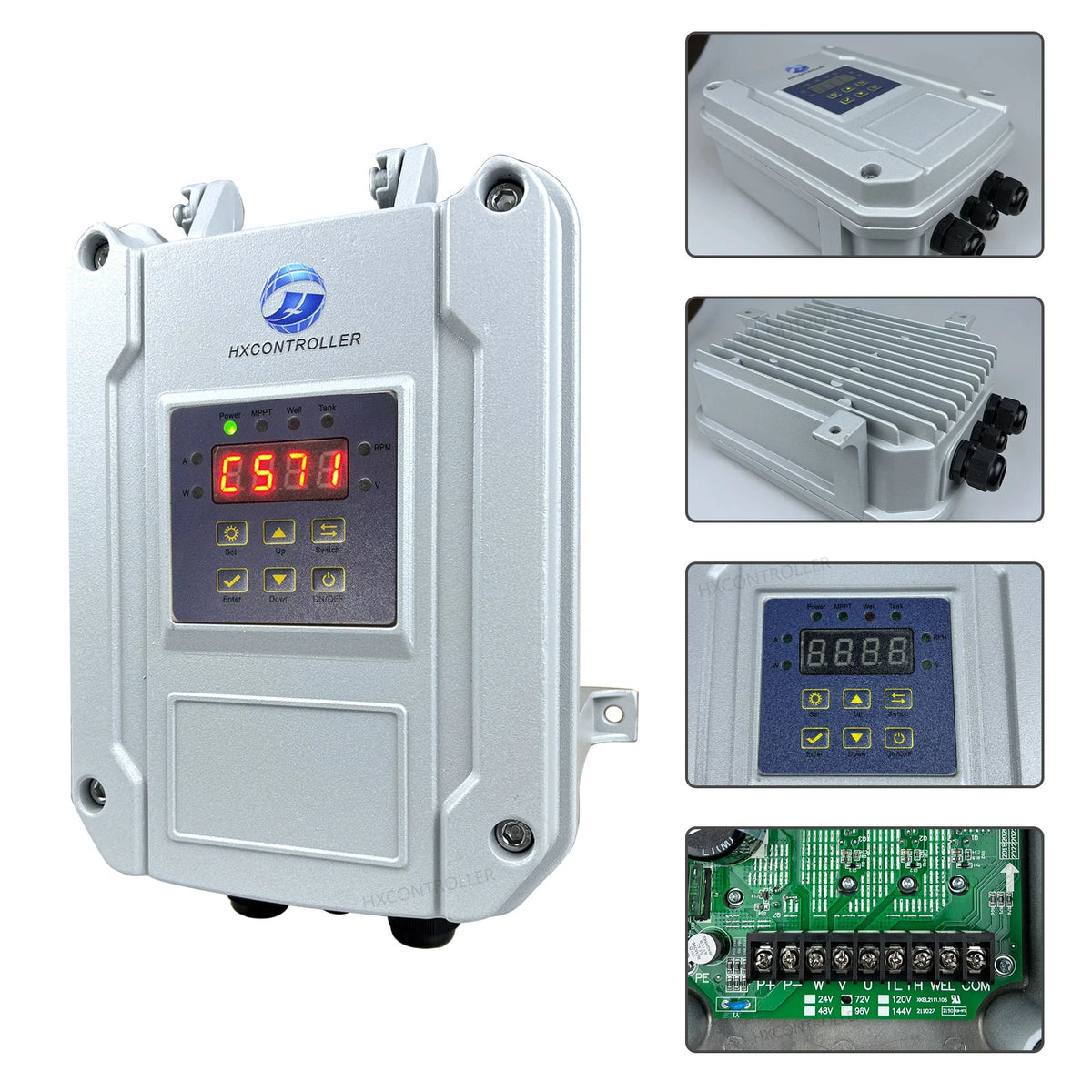 MPPT Solar Water Pump Controller DC 24V 48V 72V 96V 110V for Submersible Deep Well and Pool Pumps
