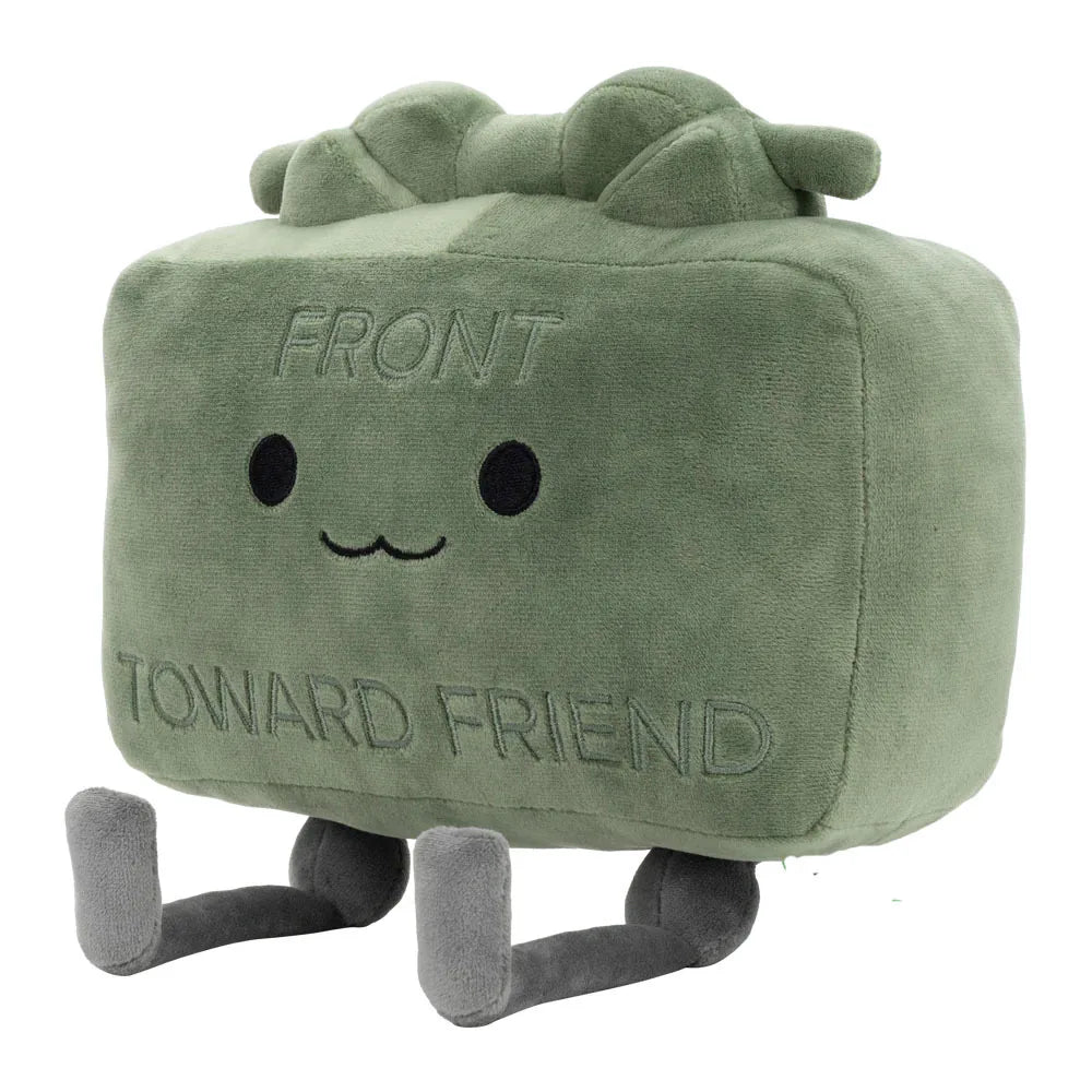 Kawaii Green Square Plush Doll Pillow - Soft 8 in (20 cm) Cute Anime Plush Toy Gift for Kids