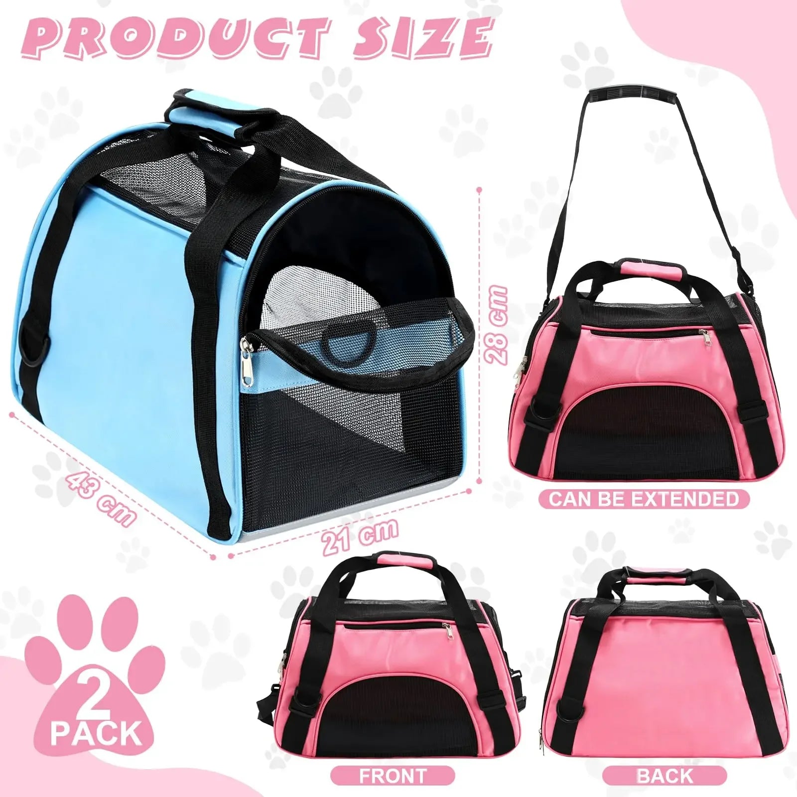 Portable Mesh Pet Carrier Bag — Foldable Breathable Travel Handbag for Small Cats & Dogs