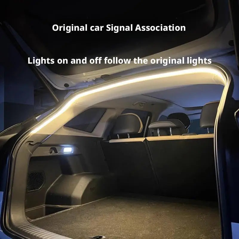 Sensor Trunk LED Light Strip – Motion-Activated Rear Trunk Atmosphere Lamp, Bendable Auto Interior LED Bar