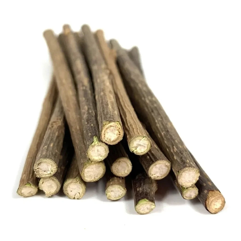 15-Pack Natural Matatabi (Silvervine) Cat Chew Sticks – Catnip Kitten Molar Dental Toy for Teeth Cleaning