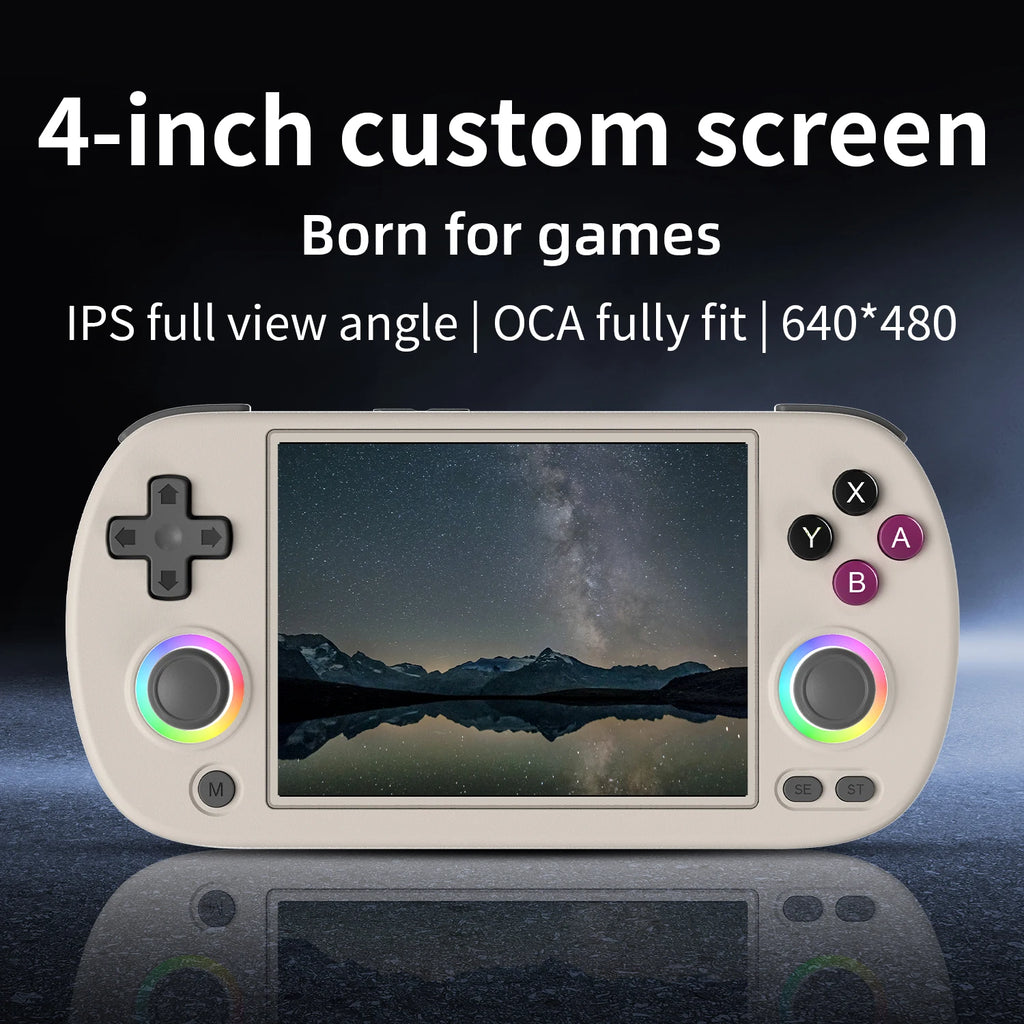 Retro Handheld Game Console 4.0-inch (102 mm) IPS 640x480, 3200mAh Battery, RGB Joystick, 5,000+ Built-in Games, Up to 512GB Expandable