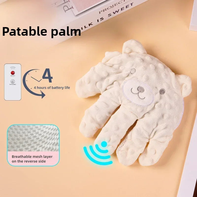 Baby Palm Sleep Pillow – Newborn & Toddler Calming Sleep Aid with Remote Control, 9.4 x 9.1 in (24 x 23 cm)