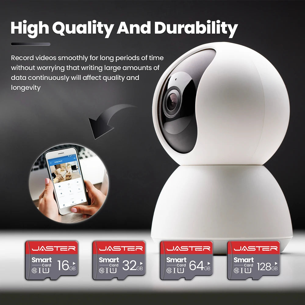 High-Speed microSD Card 4GB–256GB with SD Adapter, Class 10 U3 V10 A1 for Smartphone Camera Tablet