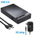 USB 3.0 to SATA External Hard Drive Enclosure – Supports 2.5-inch & 3.5-inch HDD/SSD, Up to 10TB, 5Gbps (Includes 12V Adapter)
