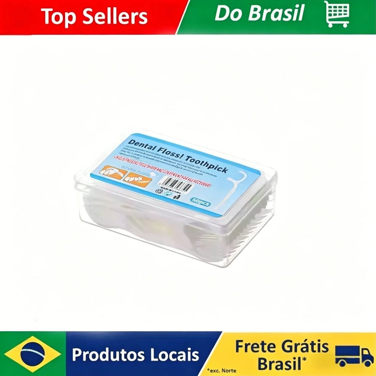 50-Pack Dental Floss Picks Interdental Toothpicks and Mini Brushes for Oral Hygiene