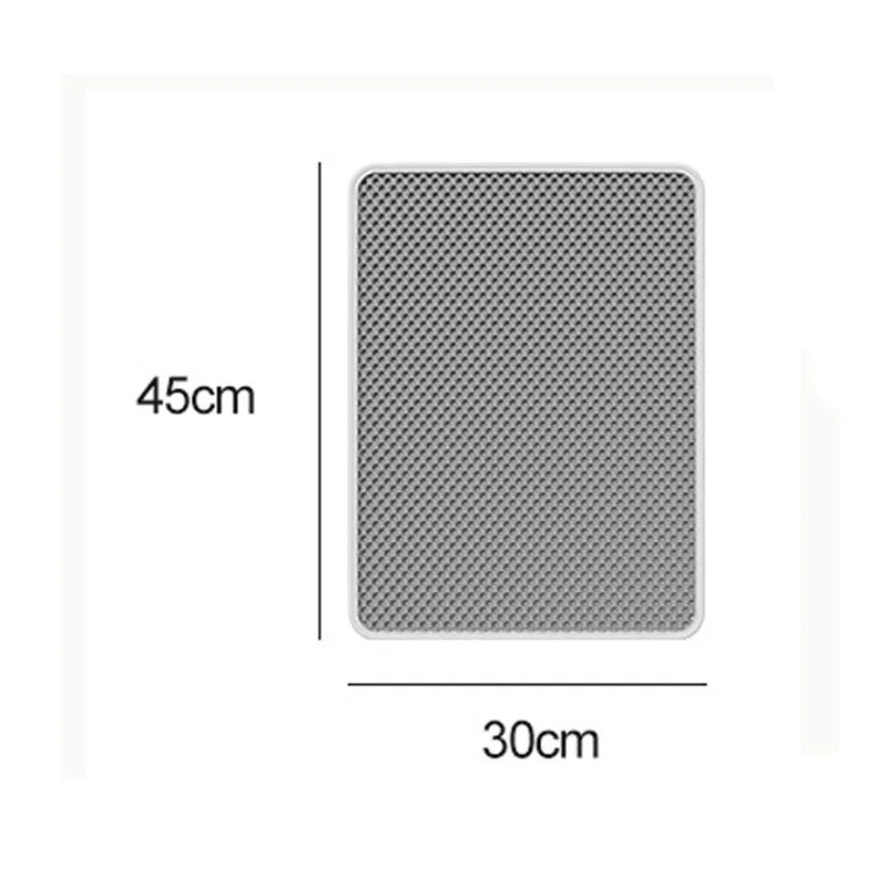 Double-Layer EVA Cat Litter Mat Waterproof Washable Non-Slip Litter Trapping Pad for Cats & Small Dogs