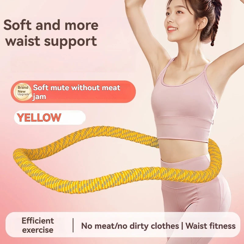 Weighted Soft-Padded Hula Hoop for Women - Waist Slimming & Core Workout, Home Fitness Hoop