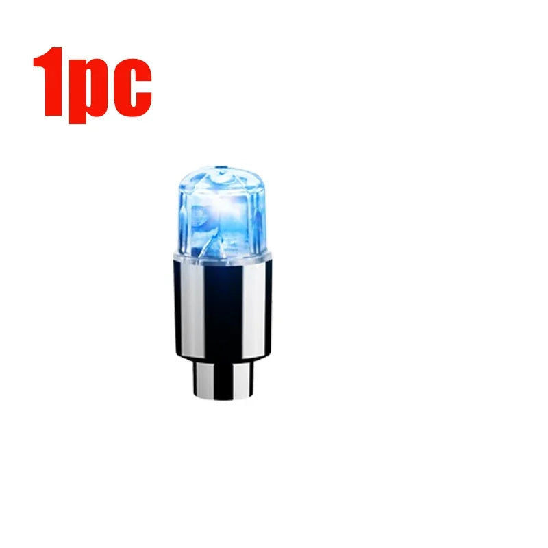 Universal LED Tire Valve Cap Lights - Colorful Flashing Wheel Hub Lamp for Car Motorcycle Bicycle (1.5 in / 3.8 cm)