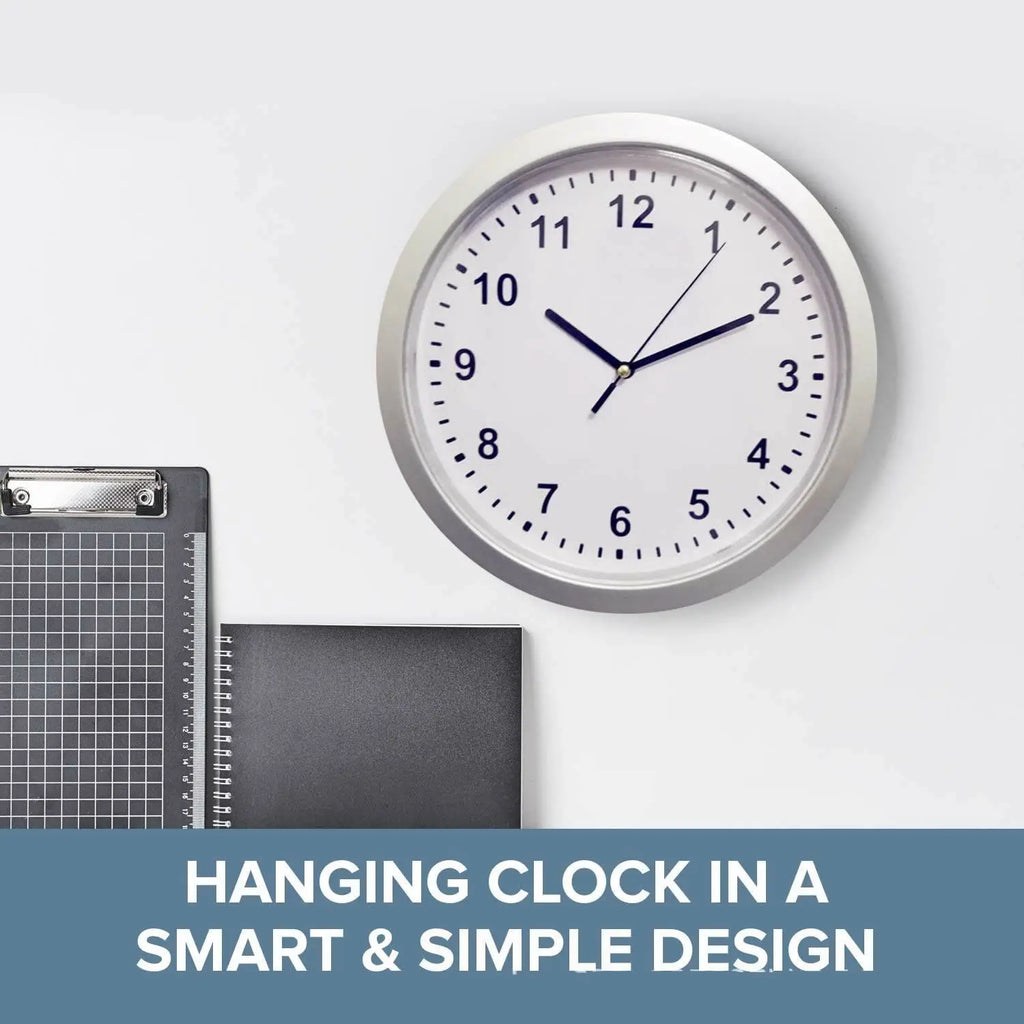 Hidden Safe Wall Clock 9.8 in (25 cm) - Secret Compartment Clock Safe for Cash, Jewelry & Keys - Silent Decorative Wall Clock