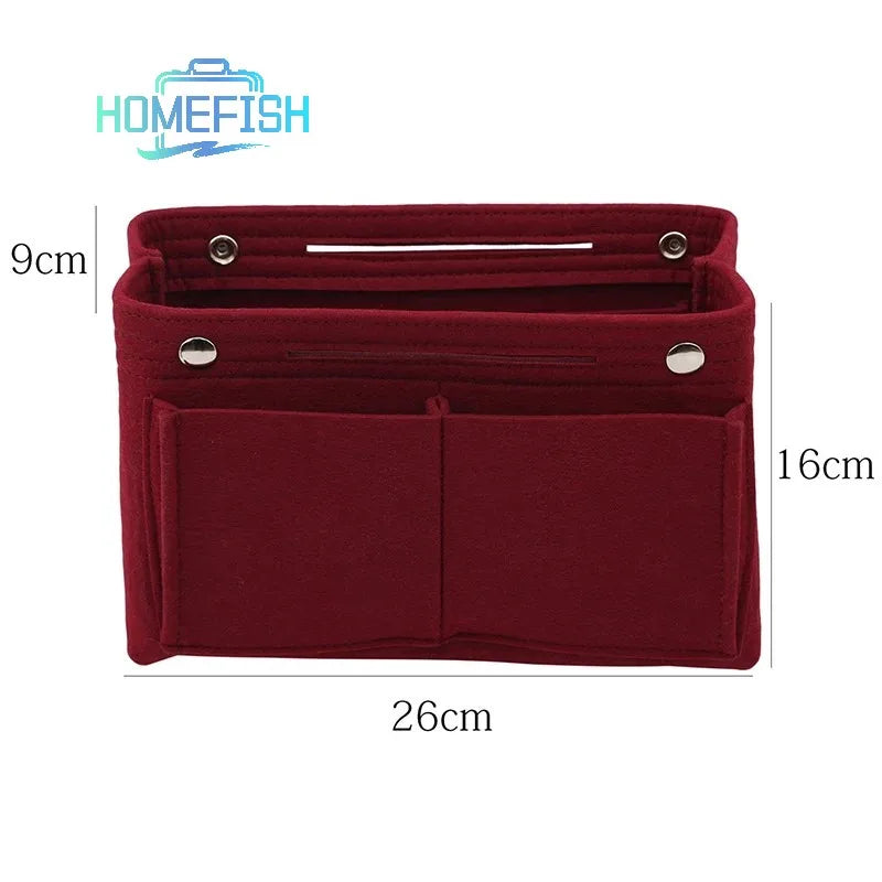 Multifunction Felt Insert Makeup Bag - Travel Cosmetic Organizer & Inner Purse for Women