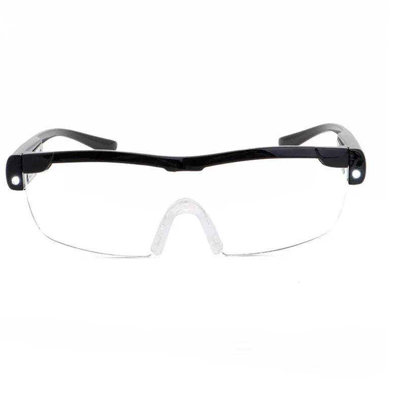 2.5x Headband Magnifier with 2 LED Lights — Hands-Free Reading & Repair Magnifying Glasses (Acrylic Lens)