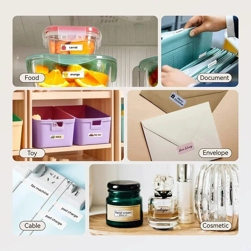 Portable Mini Thermal Label Printer Inkless Adhesive Sticker Maker Bluetooth Pocket Mobile Printer