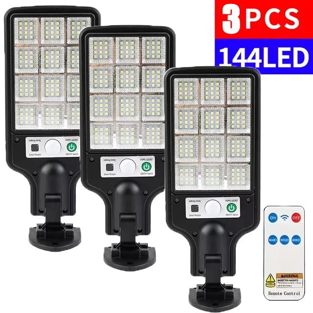 LED COB Solar Motion Sensor Wall Light – 3 Modes, Remote Control, IP65 Waterproof, 1500LM 1200mAh